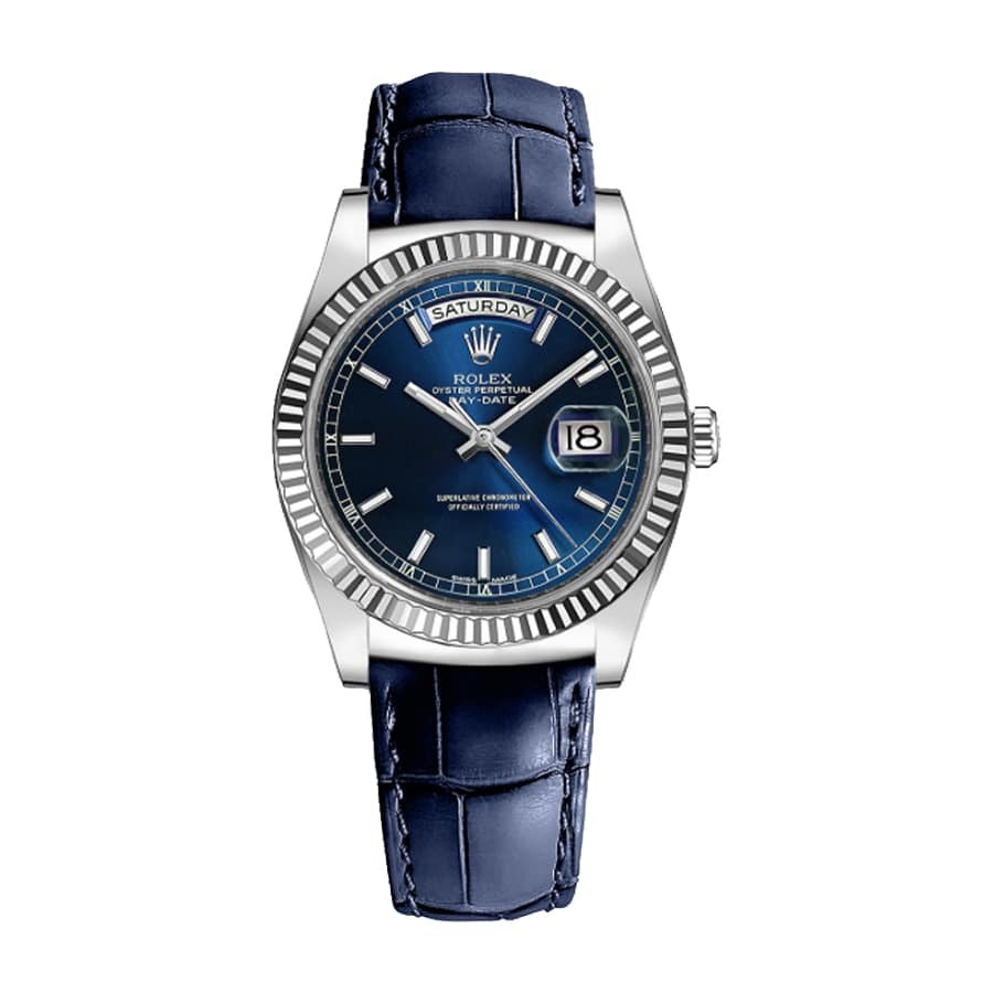 rolex-day-date-118139.jpg Rolex Day-Date 118139-0004 V5 Stainless Steel Blue Dial Replica - Image 1
