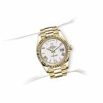 Rolex Day-Date II Collection Gold Silver White Dial 218238 Replica - Image 4