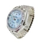 Rolex Day-Date Platinum 228396TBR Ice Blue Baguette Index Replica - Image 2