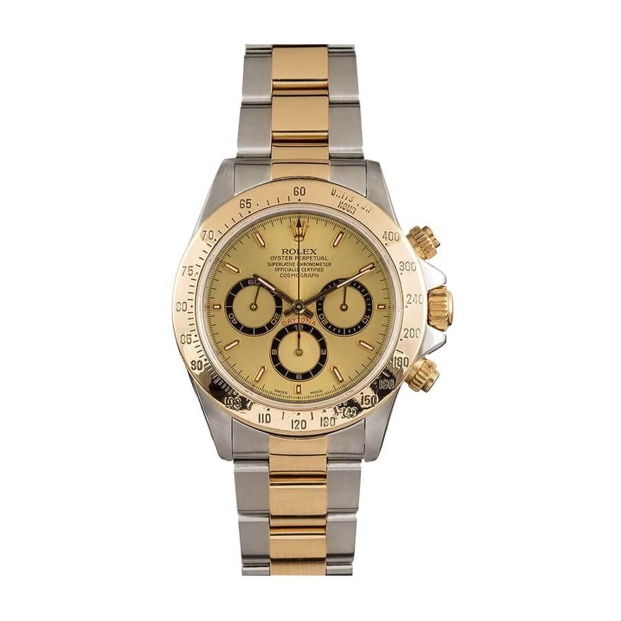 rolex-daytona-cosmograph-116523.jpg Rolex Daytona Cosmograph Yellow Gold Champagne Dial 16523 Replica - Image 1