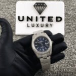Rolex Datejust White Gold Blue Dial Iced Out 126300 Replica - Image 2