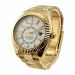 Rolex Sky-Dweller Yellow Gold Fluted Bezel Replica - Image 2