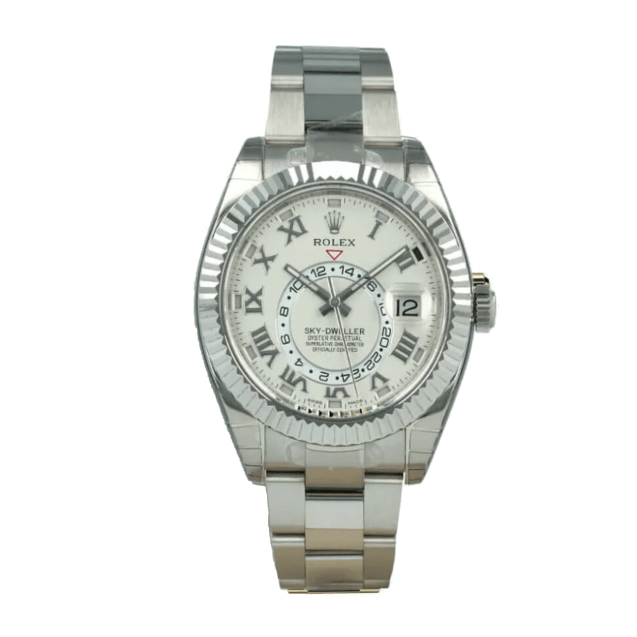 sky-dweller-white-dial-replica-1.png Rolex Sky-Dweller 326939 White Dial Oyster Replica - Image 1